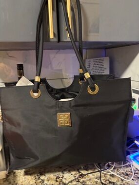 Givenchy Black and Gold Briefcase